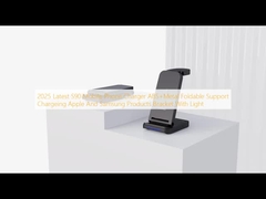 2025 Último cargador de teléfono móvil S90 ABS + soporte plegable de metal para cargar productos de Apple y Samsung soporte con luz