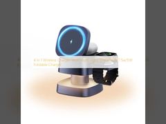 Cargador inalámbrico 4 en 1 con luz nocturna 15W/10W/7.5W/5W Cargador plegable